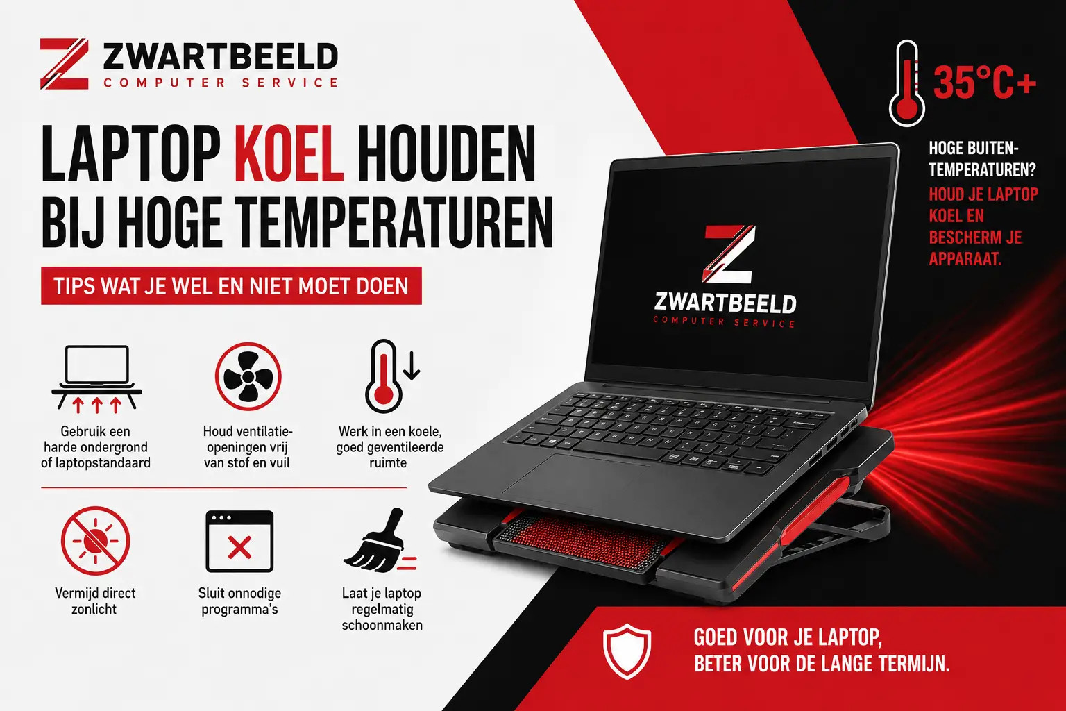 Hoe hou je de computer laptop koel