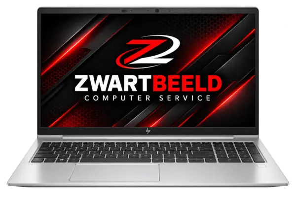 HP laptop transparant achtergrond met Logo Zwartbeeld