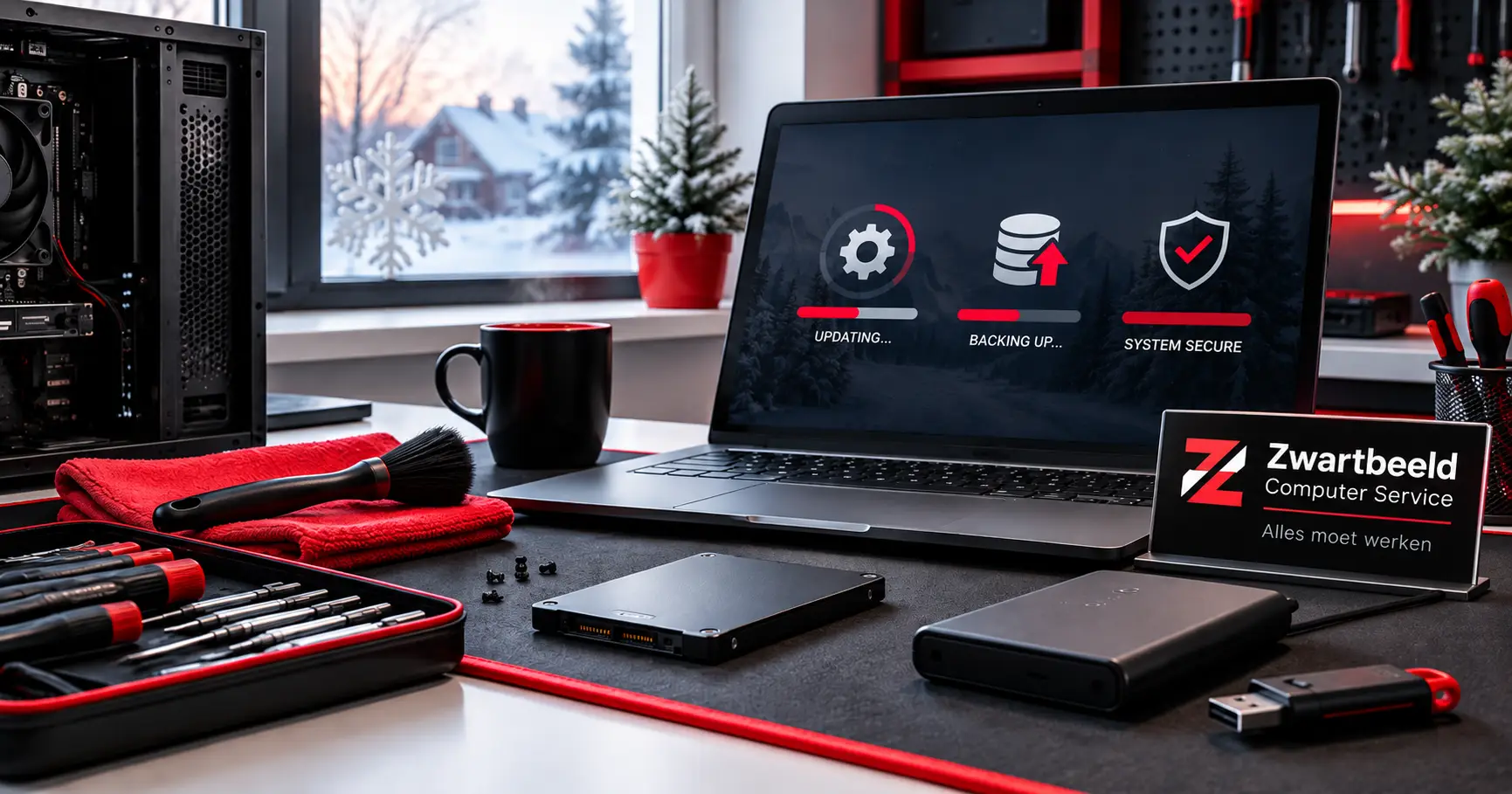 Computer winterklaar maken met onderhoud bij Zwartbeeld
